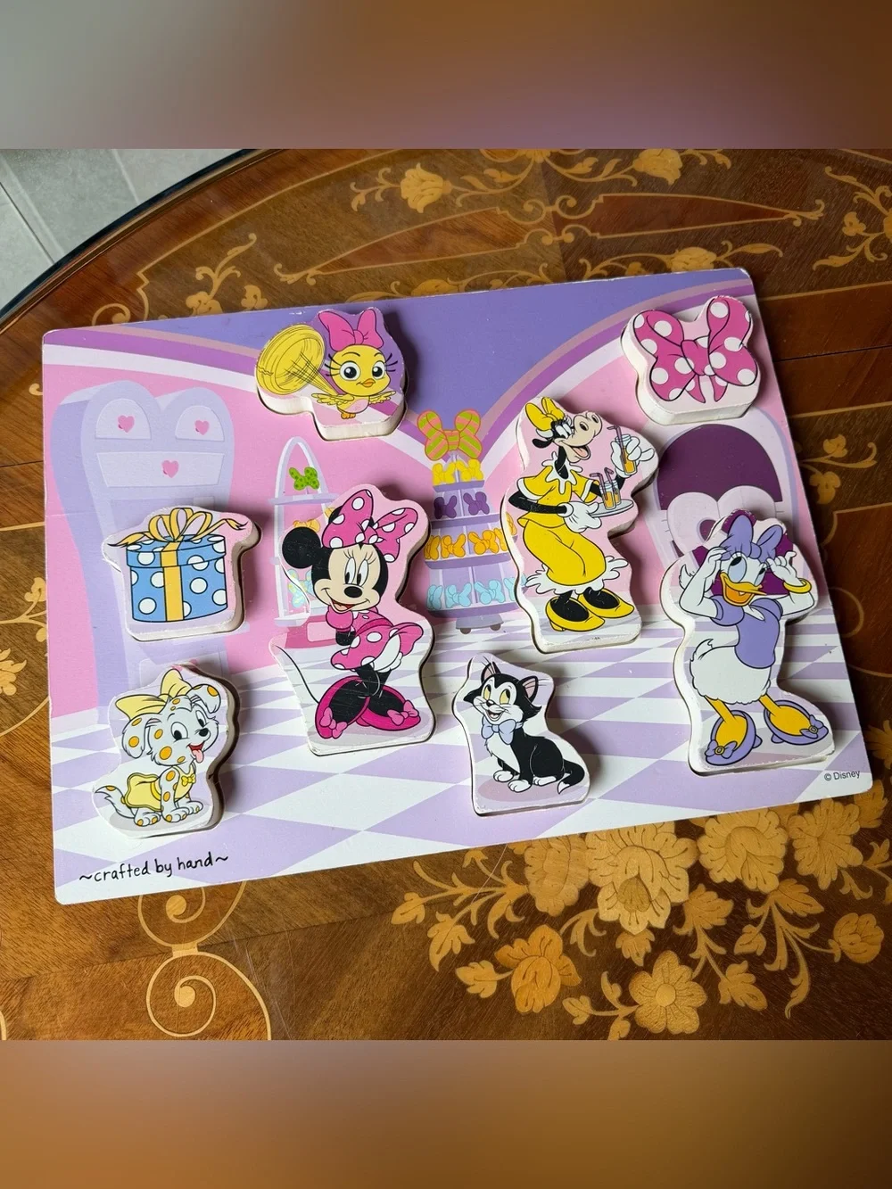 Wooden Melissa & Doug Minnie Mouse Puzzle Bowtique Clarabelle Cuckoo Loca